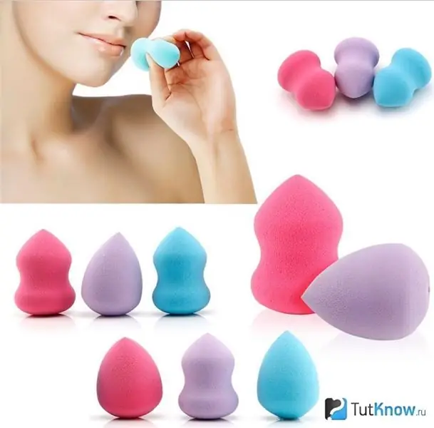 Beauty blenders in different shapes and colors