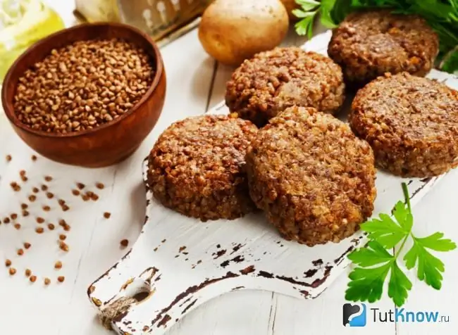 Buckwheat cutlets with minced meat